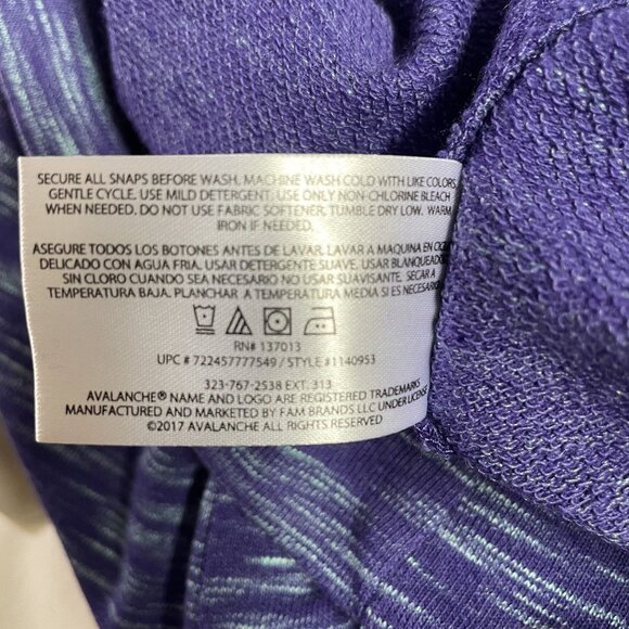 Avalanche Womens Pull Over Sweatshirt Purple Blue Size Small Thumbholes New u - Picture 12 of 12